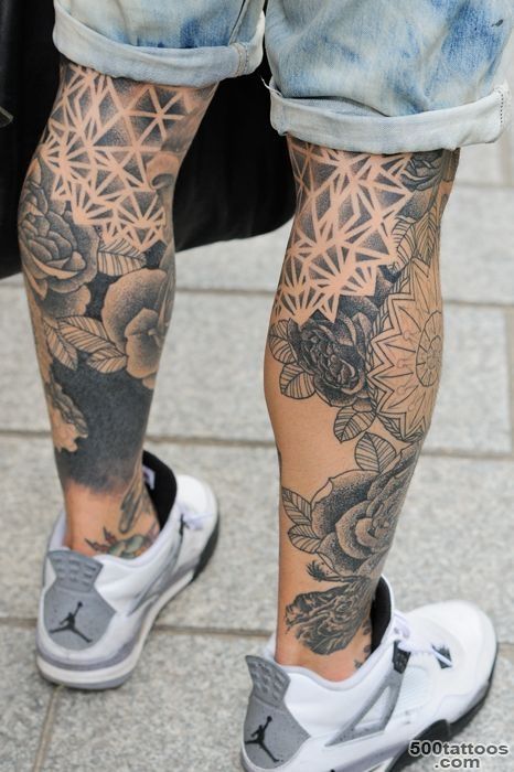 Leg tattoo for guys. Great design in black  tattoo#39s  Pinterest ..._8