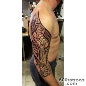 Tattoo Sleeve Maori Polyn?sien from Shoulder Blade To the Middle _47