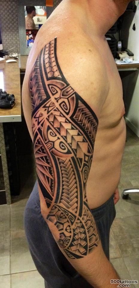 Tattoo Sleeve Maori Polyn?sien from Shoulder Blade To the Middle ..._47