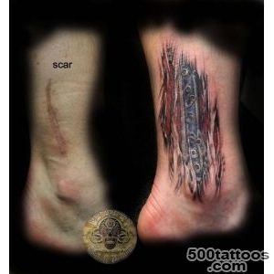 40+ Mindblowing Body Tattoo design Ideas to cover Scars_5