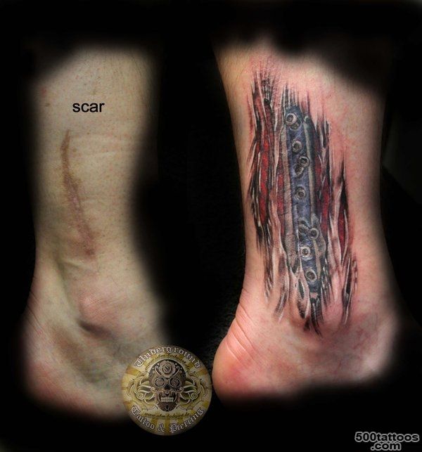 40+ Mindblowing Body Tattoo design Ideas to cover Scars_5