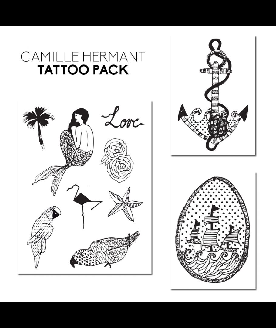 CAMILLE HERMANT TATTOO PACK x2   DCER   Tatouages Temporaires ..._38