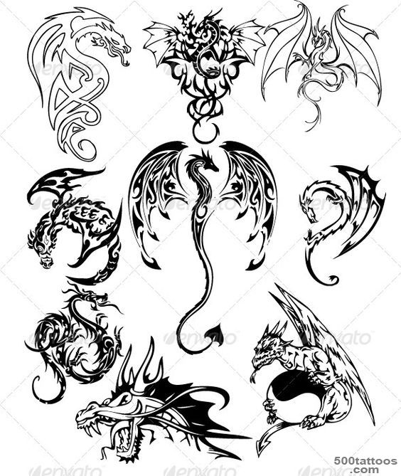 Dragon Tattoo Pack 2  Tatuajes De Drag?n, Tatuajes De Drag?n ..._12
