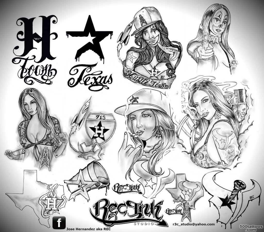 Gangster Tattoo – Gangsta Girl Tattoo Pack  Tattooshunter.com_9