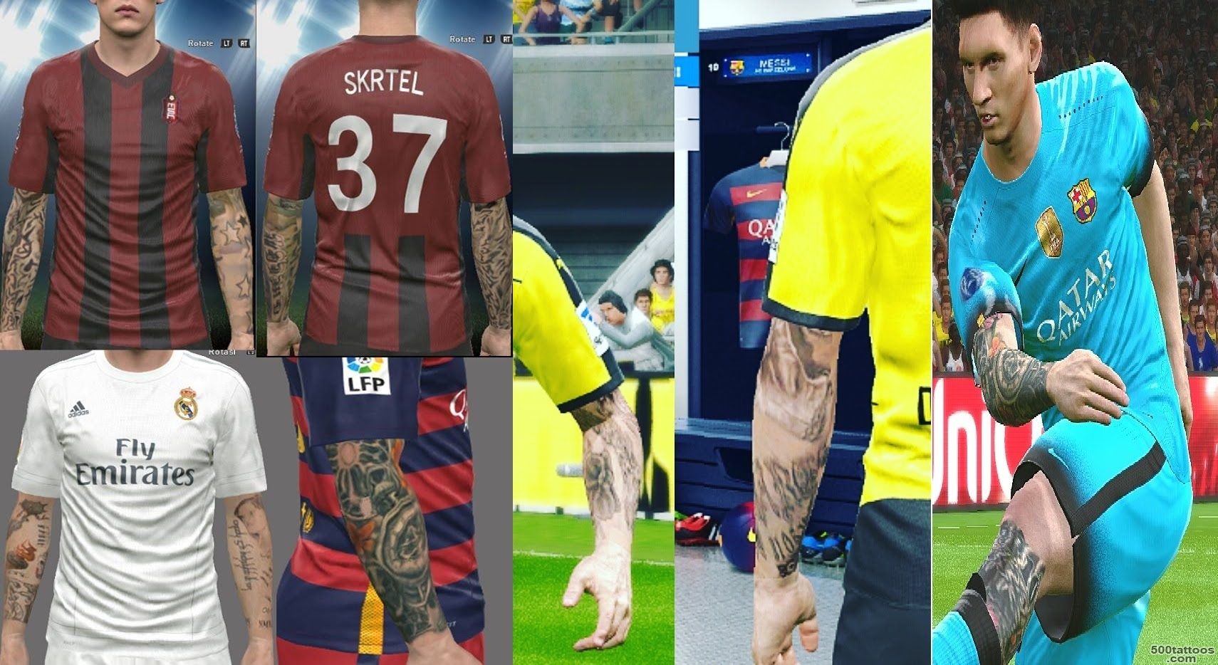 PES 2016 Special Tattoo Pack v4 (+200 Tattoo#39s Player ..._39
