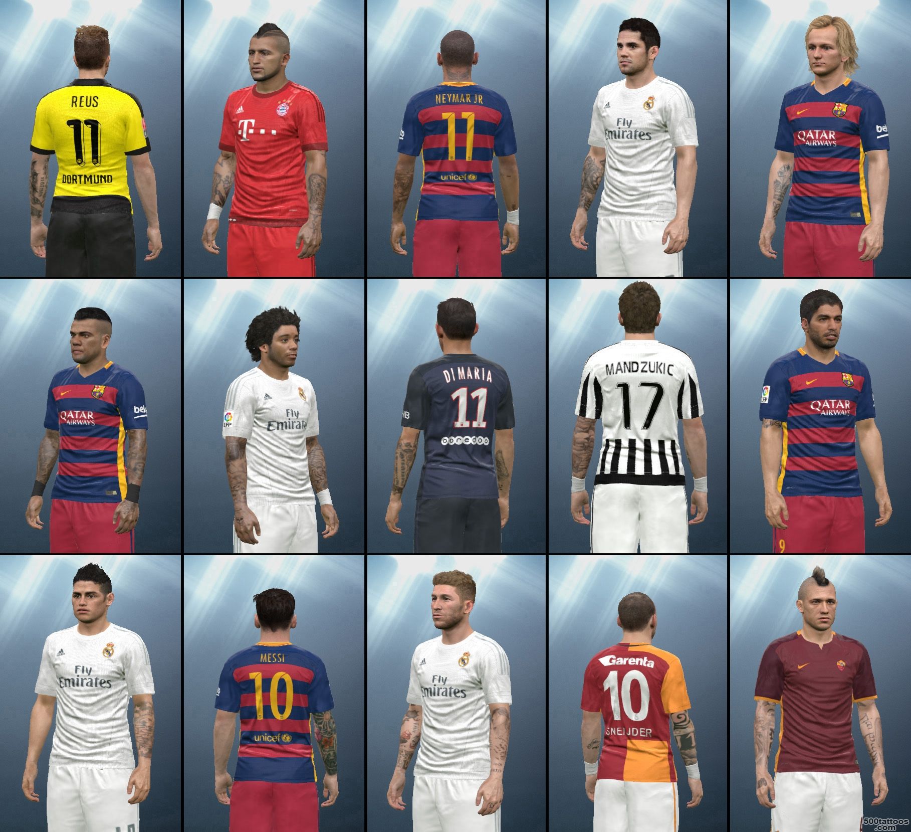 PES 2016 Tattoo Pack v1.0 by Tunizizou   PES Patch_23