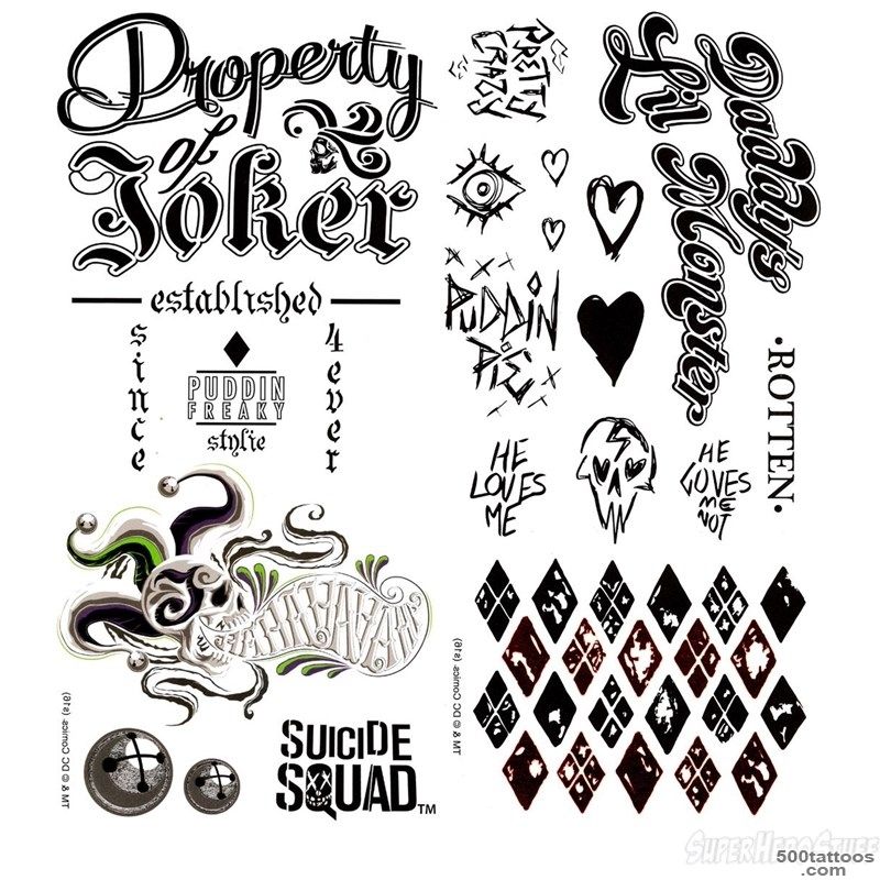 Suicide Squad Temporary Tattoo Pack_45