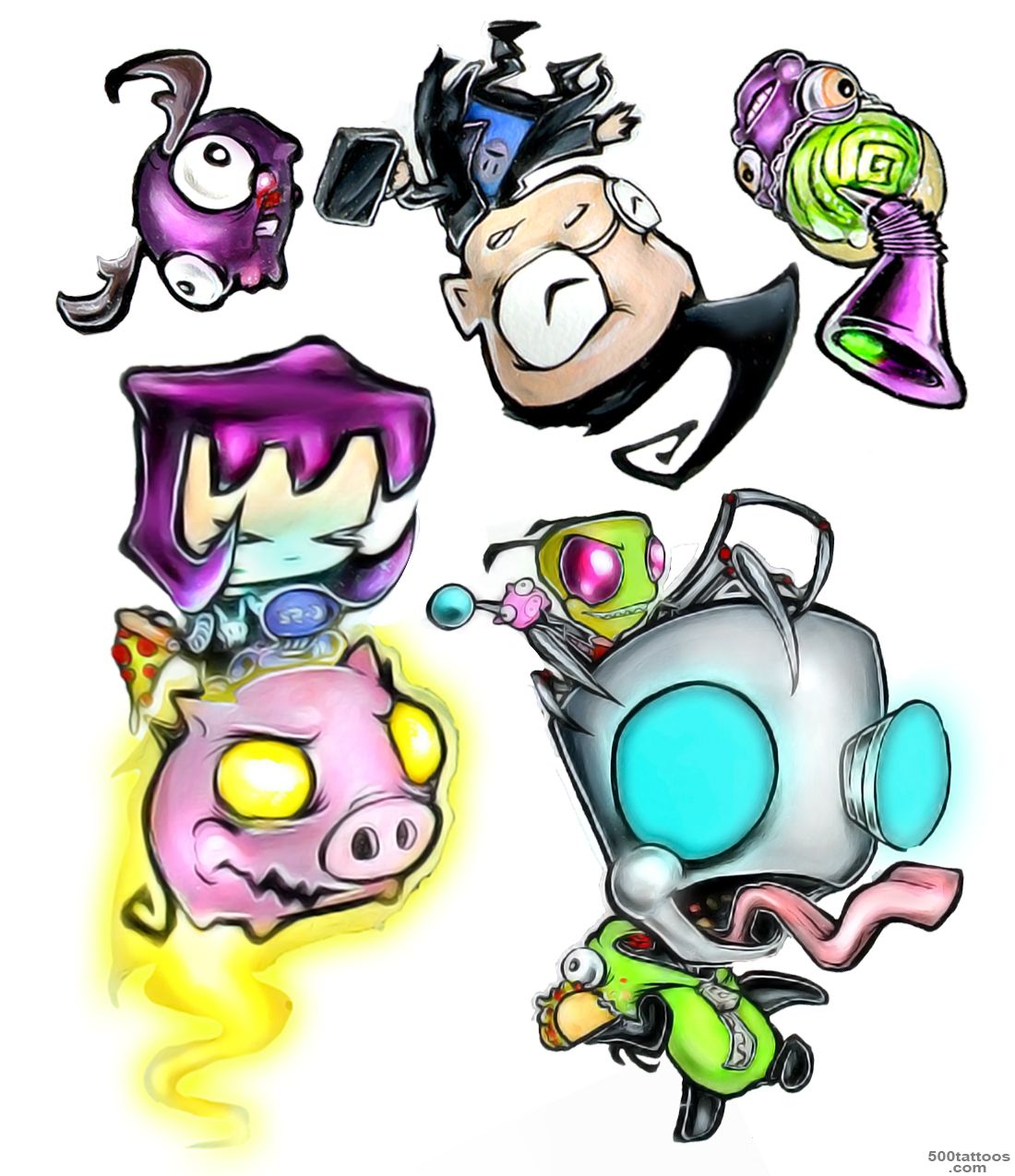 The Machinist Factory — Invader Zim Temporary Tattoo Pack_32