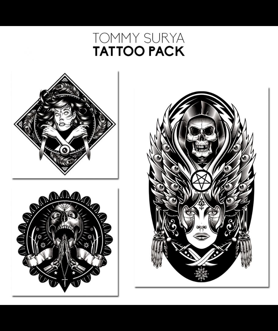 TOMMY SURYA TATTOO PACK x2   DCER   Tatouages Temporaires ..._1