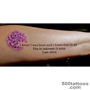 MY Pearl Jam lyric tattoo with dahlia by Dina at Voluta Tattoo _19