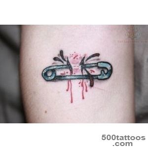 40+ Fantastic Safety Pin Tattoos_1