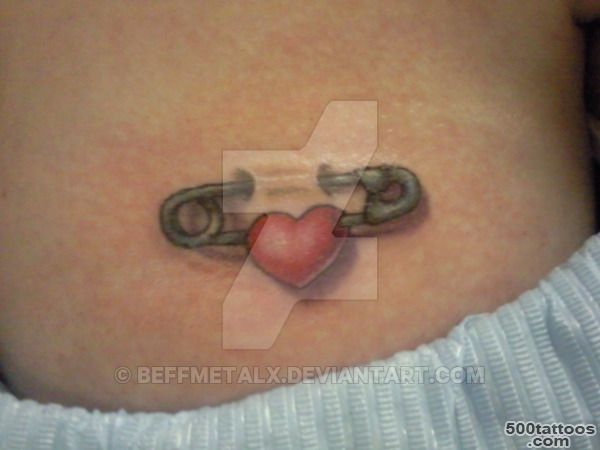 Safety Pin Tattoo On Foot_32