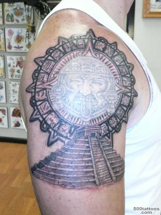 16+ Aztec Pyramid Tattoos_44