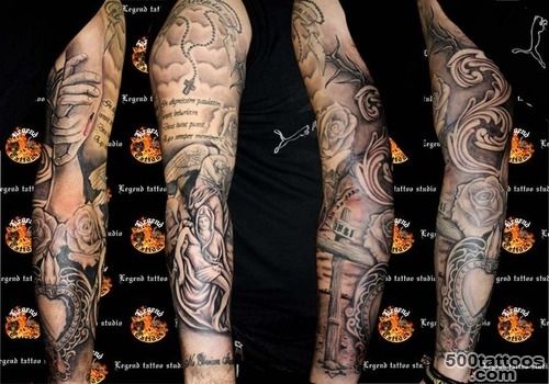 26 Pious Religious Sleeve Tattoos For 2013  Creative Fan_30