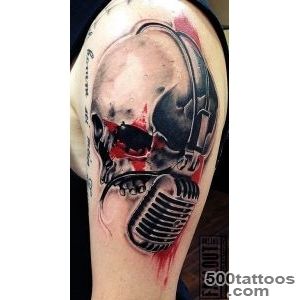 realistic Rock n Roll Scull by wwwfallout tattoode Germany _32