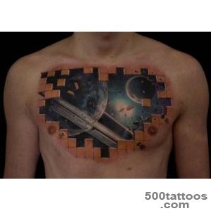 3D Space Tattoo by Pavel Roch   Barnaul, Russia   TattooBlend_48