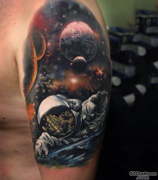 75 Universe Tattoo Designs For Men   Matter And Space_32