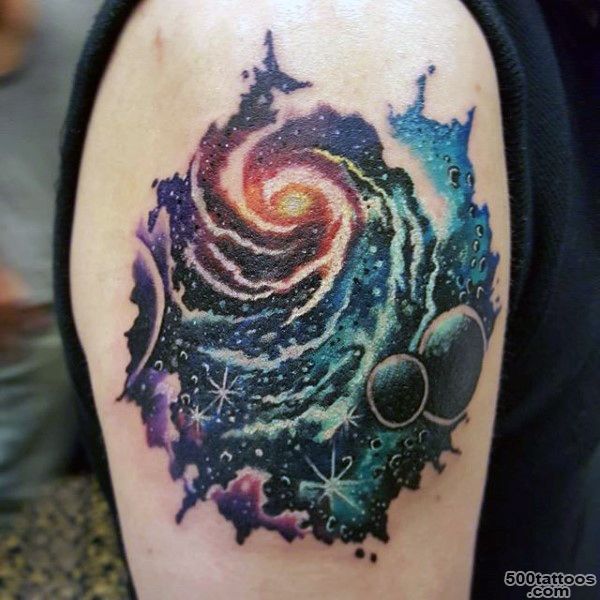75 Universe Tattoo Designs For Men   Matter And Space_42