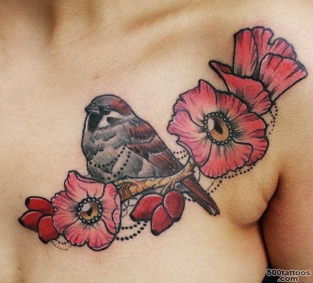 40 Small Sparrow Tattoo Designs and Meaning   Spread Your Wings_14