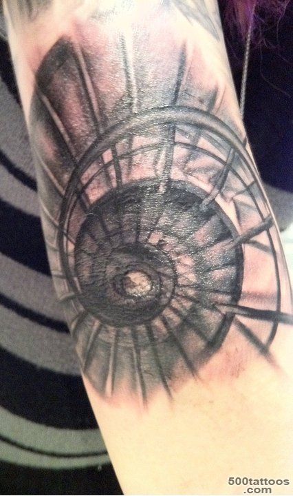 My Arch de Triumph spiral staircase tattoo by Mick Squires  lt3 ..._47