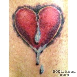 3D Broken Heart With Tears Tattoo Design  Tattoobitecom_50