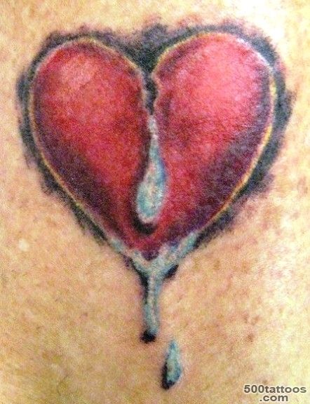 3D Broken Heart With Tears Tattoo Design  Tattoobite.com_50