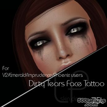 Second Life Marketplace   Little Pricks Dirty Tears Tattoo_20