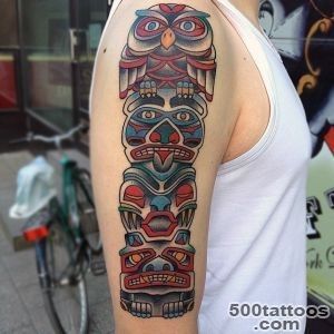 70 Totem Pole Tattoo Designs For Men   Carved Creation Ink_15