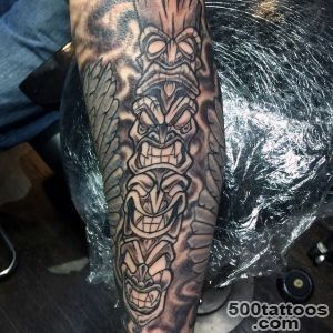 70 Totem Pole Tattoo Designs For Men   Carved Creation Ink_43