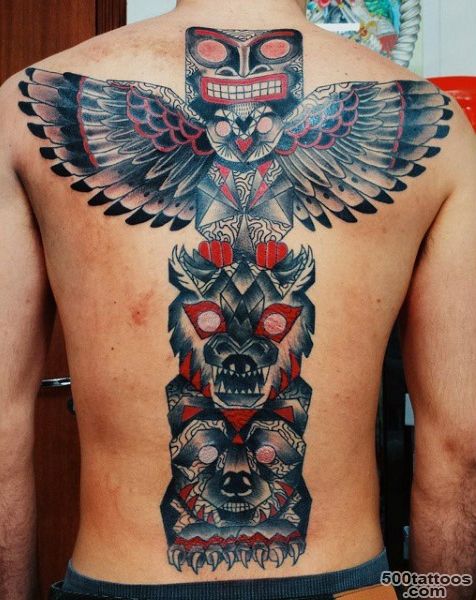 70 Totem Pole Tattoo Designs For Men   Carved Creation Ink_9
