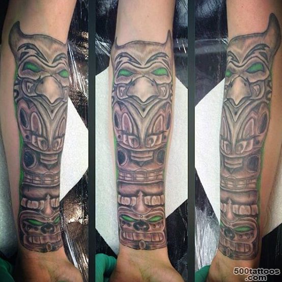 70 Totem Pole Tattoo Designs For Men   Carved Creation Ink_17
