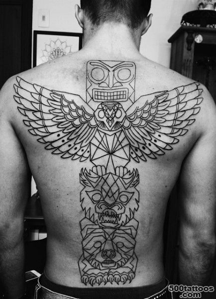 70 Totem Pole Tattoo Designs For Men   Carved Creation Ink_19