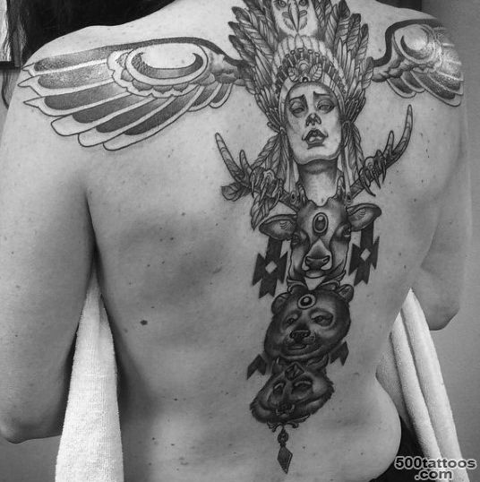 70 Totem Pole Tattoo Designs For Men   Carved Creation Ink_32