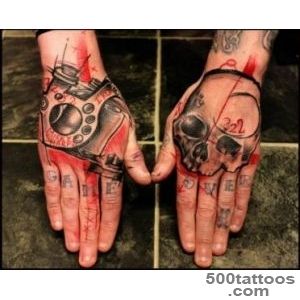 Skull Hand Trash Polka Tattoo by Beautiful Freak_14