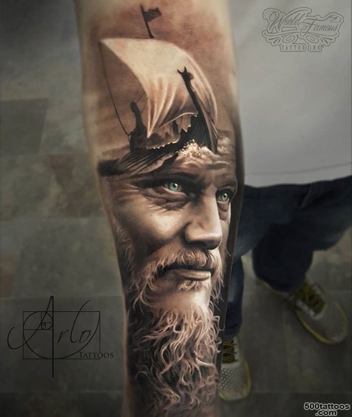 King Ragnar amp Viking Ship  Best tattoo ideas amp designs_7