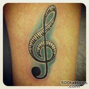 26 Cool Violin Key Tattoo Images, Pictures And Ideas_22
