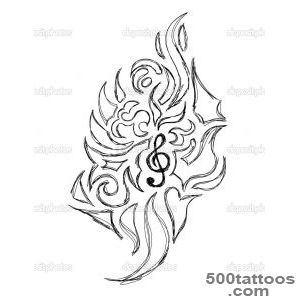 Abstract Violin Key tattoo — Stock Vector © DavidArts #6946920_50