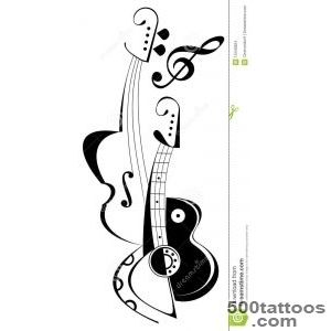 Guitar And Violin   Tattoo Stock Images   Image 10440824_14