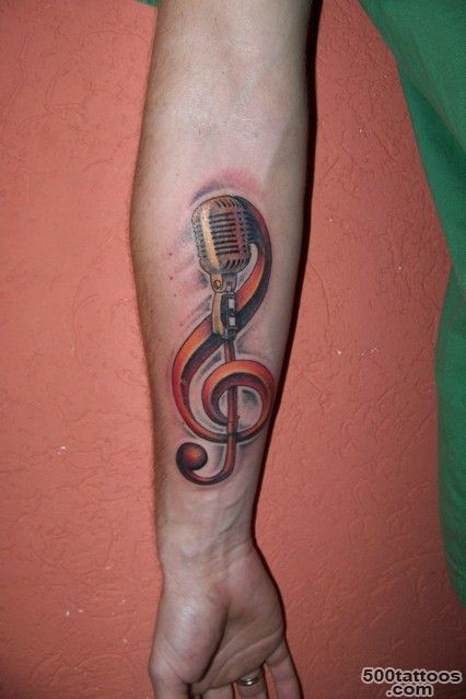 26 Cool Violin Key Tattoo Images, Pictures And Ideas_2