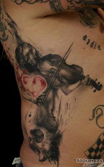 Passionate Violin Trash Polka tattoo  Best Tattoo Ideas Gallery_29