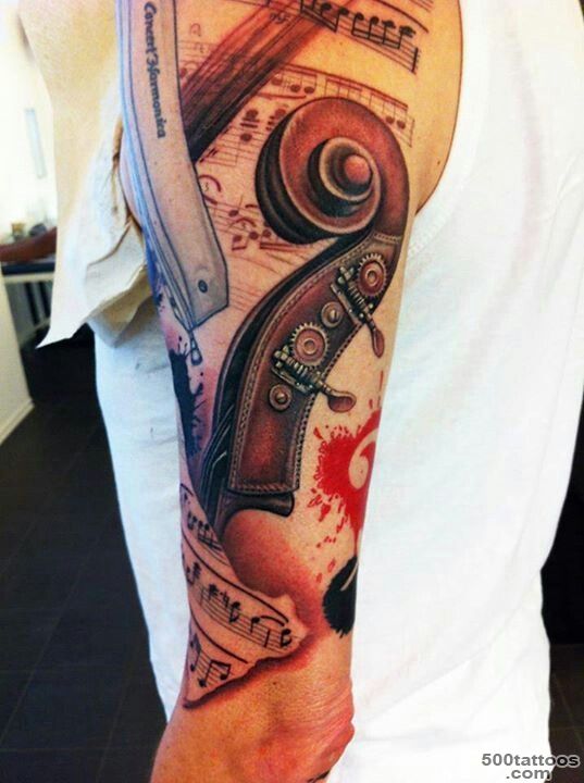 Violin tattoo on arm.  Tattoos amp body art  Pinterest  Violin ..._4