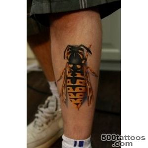Large Realistic Wasp On Leg  Best tattoo ideas amp designs_18