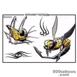 Pin Small Wasp Hornet Tribal Black White Tattoo Pictures Photos _49