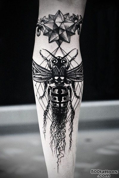 Curly Wasp Graphic tattoo idea on Hand  Best Tattoo Ideas Gallery_38