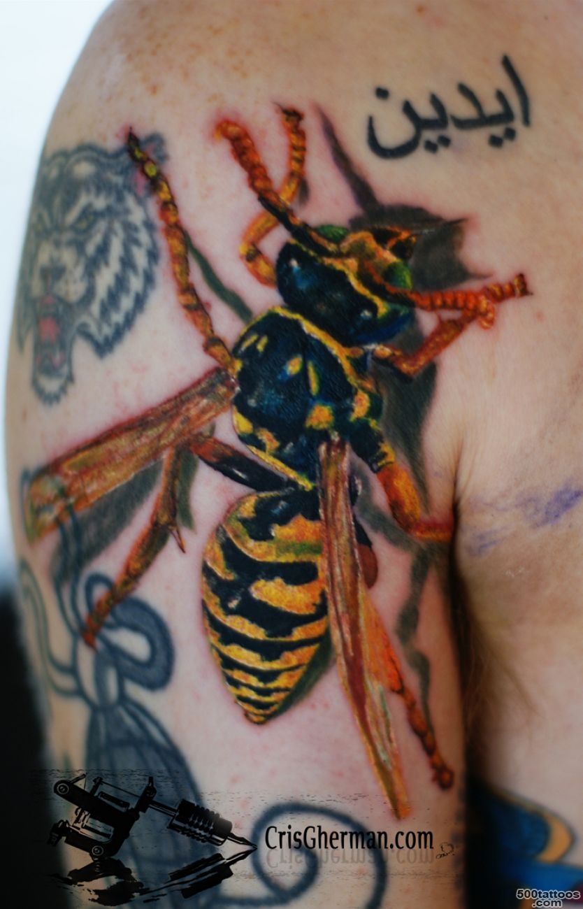Tattoos by Cris Gherman. View the full Tattoo Gallery   Wasp Tattoo_24