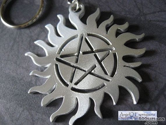 Simply Supernatural Winchester Sun Pentagram Protection by AngelQ_30