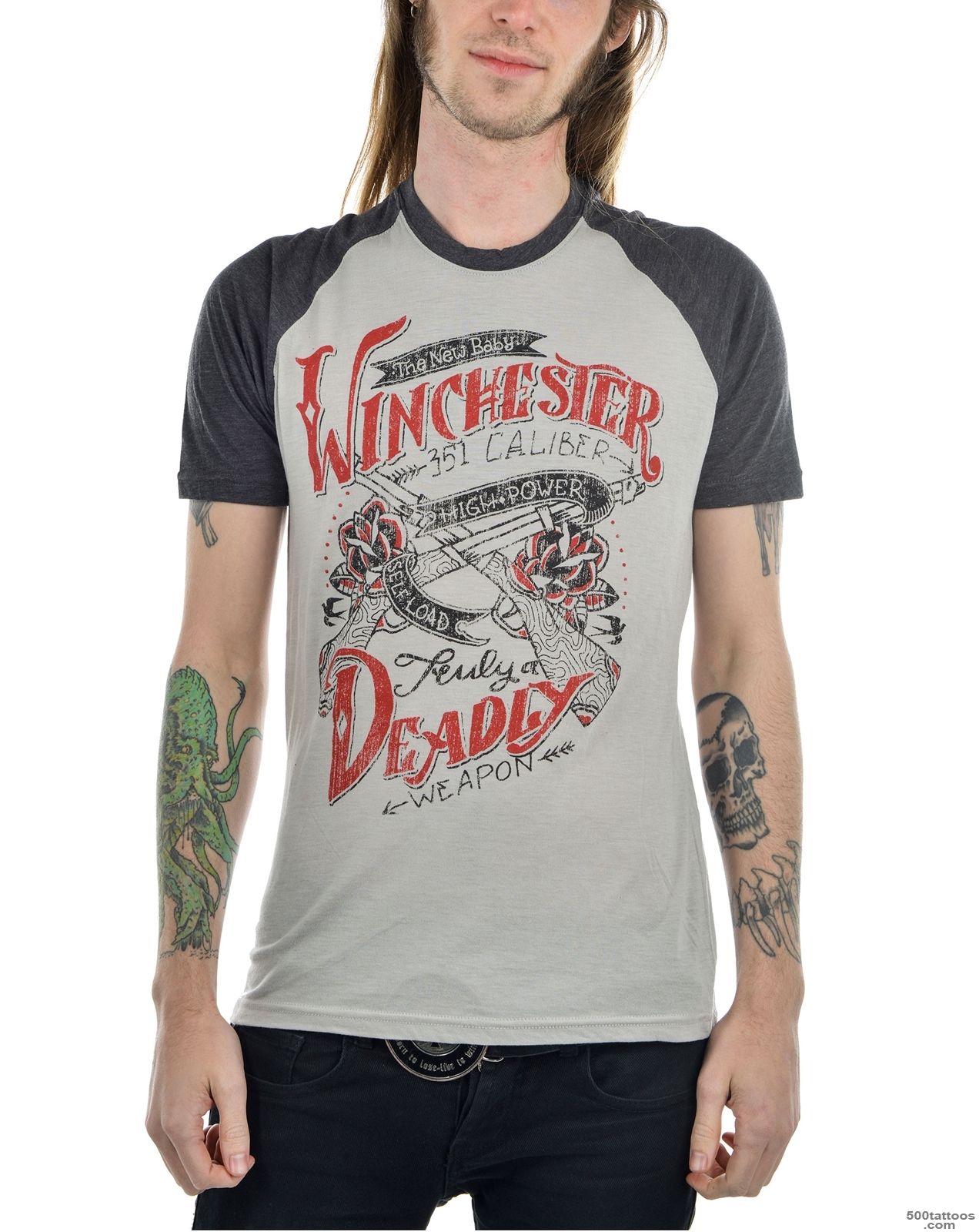 Tattoo Too Fast Winchester Tee Shirt Punk Gun Revolver Country ..._20