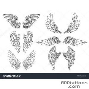 Heraldic Wings Set For Tattoo Or Mascot Design Jpeg Version Also _13