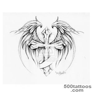 Wings with cross tattoo  Tattoo Collection_43