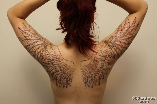 20 Breathtaking Wings Tattoo Design Ideas for Women_39